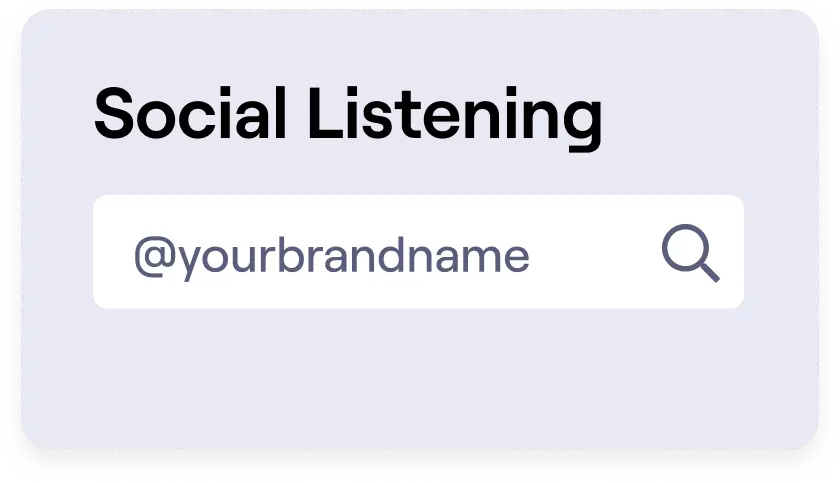 Social Listening title above a search bar
